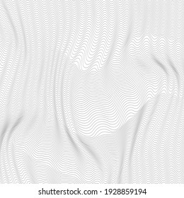 Hand drawn lines wave pattern. texture for print, fabric, packaging design, invite. Vintage vector illustration.