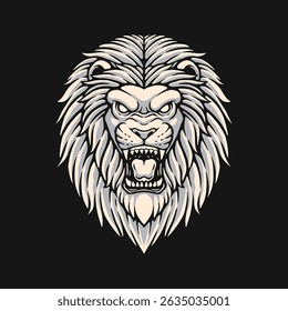 Hand Drawn Lion Head Illustration