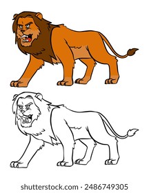 Hand Drawn Lion Vector Illustration