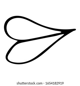 Los labios dibujados a mano en forma de doodle aislados sobre fondo blanco. Se utiliza para imprimir en ropa y accesorios. Ilustración vectorial de existencias
