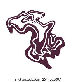 hand drawn liquid object vector image. y2k abstract melted object for decoration 