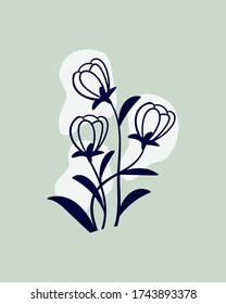 hand drawn Lisianthus flowers vector illustration. creative floral designs for fabric, wrapping, wallpaper, textile, apparel. 