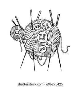 Hand drawn live yarn
