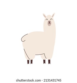 Hand drawn llama element for your design