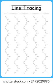 HAND DRAWN LNE TRACING PRACTICE FOR KIDS 