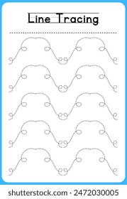 HAND DRAWN LNE TRACING PRACTICE FOR KIDS 
