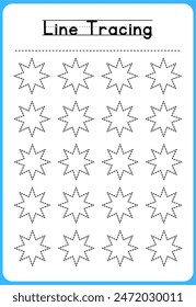 HAND DRAWN LNE TRACING PRACTICE FOR KIDS 