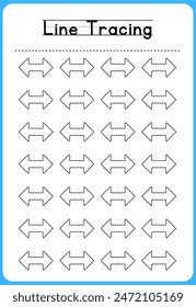 HAND DRAWN LNE TRACING PRACTICE FOR KIDS 