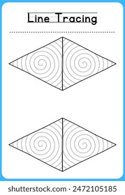HAND DRAWN LNE TRACING PRACTICE FOR KIDS 
