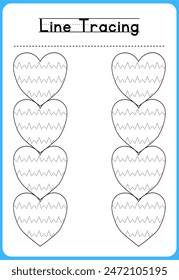 HAND DRAWN LNE TRACING PRACTICE FOR KIDS 