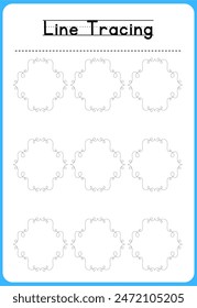HAND DRAWN LNE TRACING PRACTICE FOR KIDS 