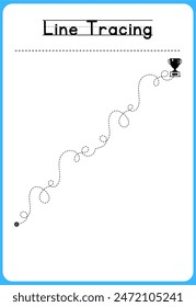 HAND DRAWN LNE TRACING PRACTICE FOR KIDS 