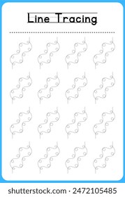 HAND DRAWN LNE TRACING PRACTICE FOR KIDS 
