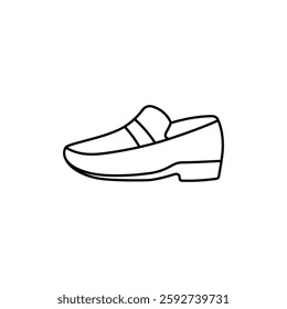 hand drawn loafers outline illustration