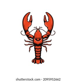 hand drawn lobster vector illustration