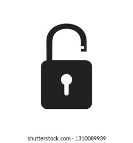 Hand drawn lock icon placed on white background. Vector illustration.