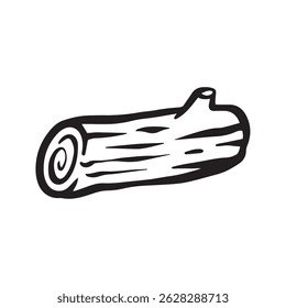 Hand drawn log stock illustration