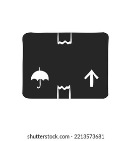 Hand drawn Logistic box vector illustration