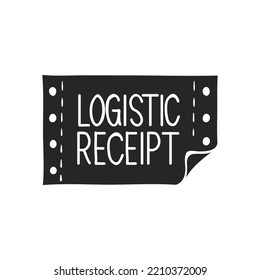 Hand drawn Logistic receipt vector illustration