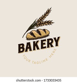 Logotipo dibujado a mano Prima de panadería Vector