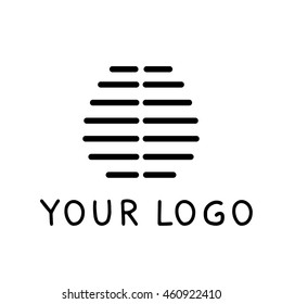 a hand drawn logo of brain as a concept illustration for a start up, brainstorming or company