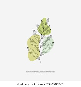Colección del logotipo dibujado a mano. Diseño de logotipo con flores de doodle. Doodle de flores dibujadas a mano y ramas