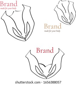 Logo dibujado a mano. Plantilla moderna para florista, fotógrafo, tienda de ropa interior, estudio de belleza, maquillador, estudio de diseño de uñas, estilista, blogger de moda, estudio de diseño. 