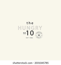 hand drawn logo vector black and white retro
