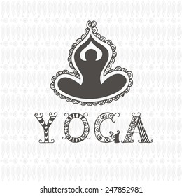 hand drawn logo yoga