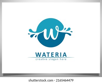 hand drawn logotype letter S isolated rounded water splash, usable logo for ecology, bio, water purity, business. etc