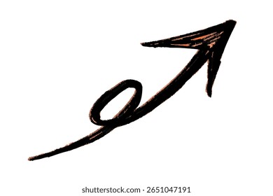 Hand Drawn Up  loop Arrow Brushns