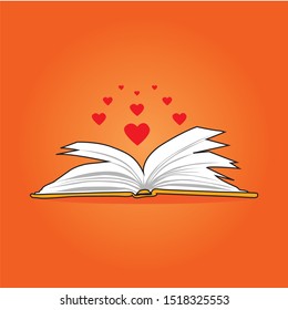 Hand Drawn Love Book Vector Ilustration