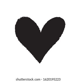 hand drawn love heart in vector.