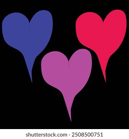 Hand drawn love hearts collection .Elements for Valentine's Day.