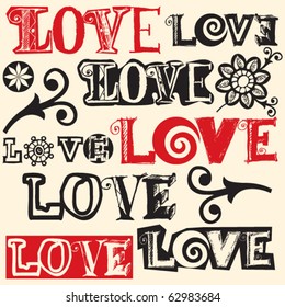 hand drawn love lettering