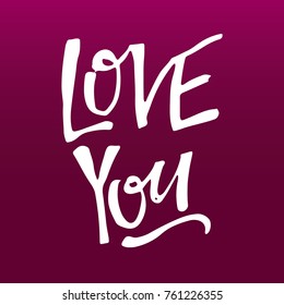 Hand drawn love lettering