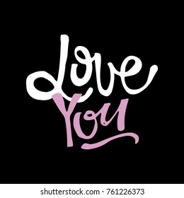 Hand drawn love lettering