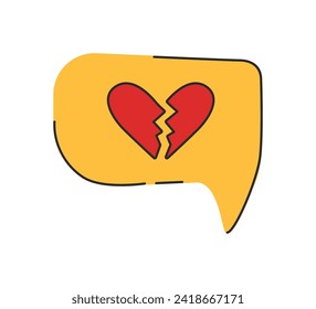Hand drawn love message in doodle style. Message with heart shape. Vector Illustration isolated on a white background. Good for stickers, cards design, tags, clipart