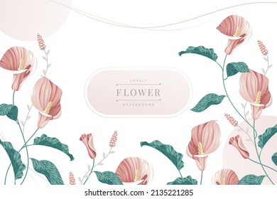 hand drawn lovely flower background