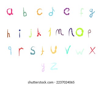 Hand drawn lower case collection