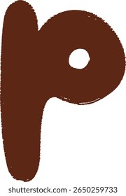 Hand drawn lowercase letter "p"