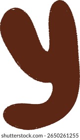 Hand drawn lowercase letter "y"