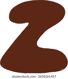 Letra z minúscula desenhada à mão z	