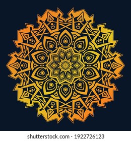 hand drawn luxury gold mandala pattern