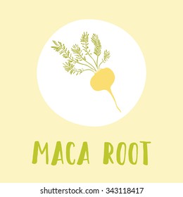 Hand drawn maca root card