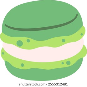 Hand Drawn Macaroon Vector Illustration