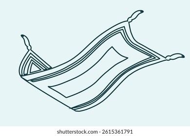 hand drawn magic flying carpet logo icon design modern vector isolated illustration