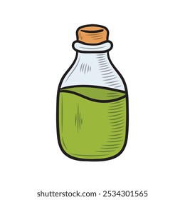 handgezeichnete Magie und okkulte Illustration farbig - Gift