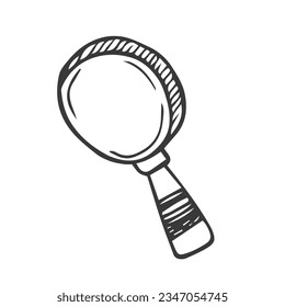 Hand drawn magnifier doodle search icon, excellent vector illustration, EPS 10