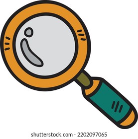 Hand Drawn magnifying glass illustration isolated on background